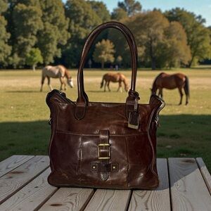 Frye Brown Leather Shoulder Bag